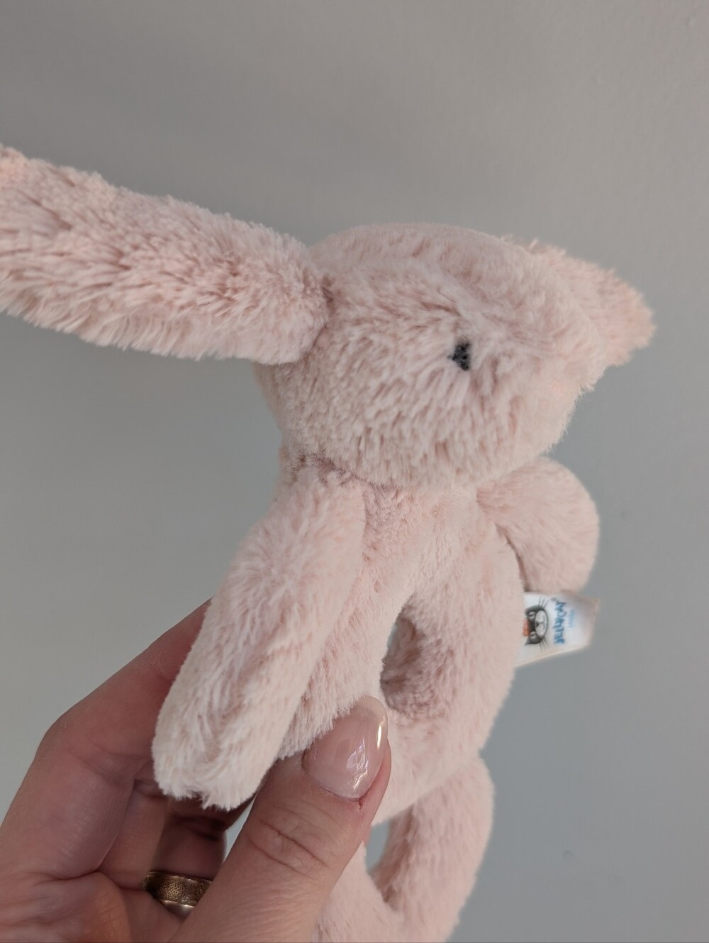 Jellycat Bashful Bunny Blush Pink Ring Rattle - Picture 5 of 11
